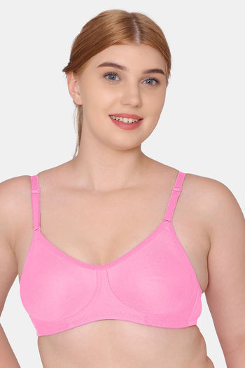 Buy Tweens Double Layered Non-Wired Full Coverage T-Shirt Bra - Pink